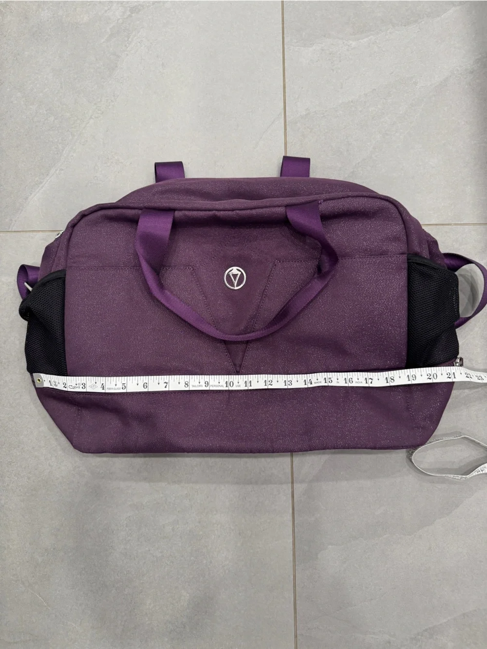 Ivivva Purple Sparkle Travel Duffel Bag with Dual Handles